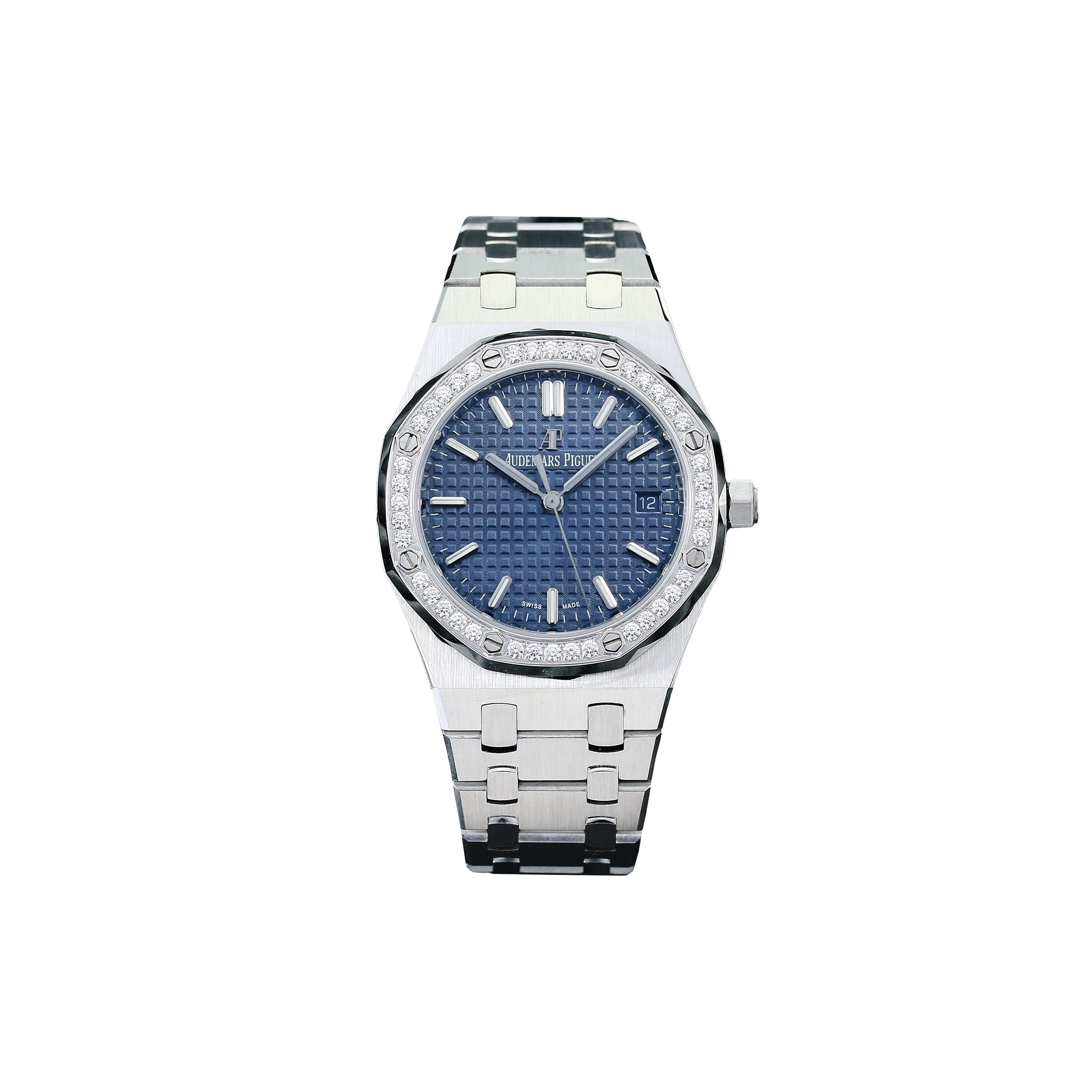 AUDEMARS PIGUET ROYAL OAK STEEL DIAMOND 34MM WATCH 77351ST.ZZ.1261ST.01